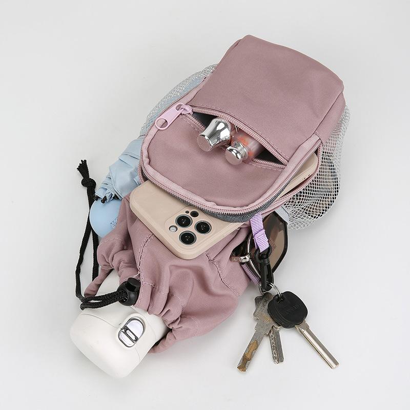 1Pc New Travel Water Cup Bag Multifunctional Outdoor Mobile Phone Shoulder Crossbody Bag Stylish Portable Drawstring Portable Bucket Bag
