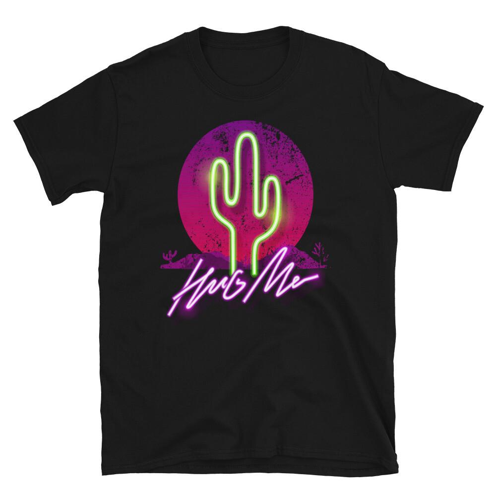 Neon Cactus Vintage Sunset Classic Trendy Design Casual T-Shirt