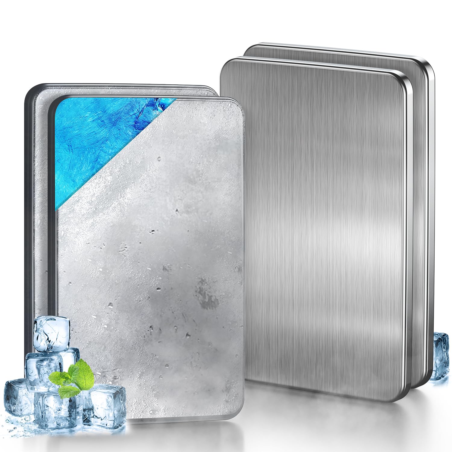 

Мощный лед Невероятное охлаждение Набор из 4 Ледяной холод Нержавеющая сталь Лед 17 x 11 Идеально подходит для наборов для подготовки к стихийным бедствиям, Энергия, [Двойная скорость &