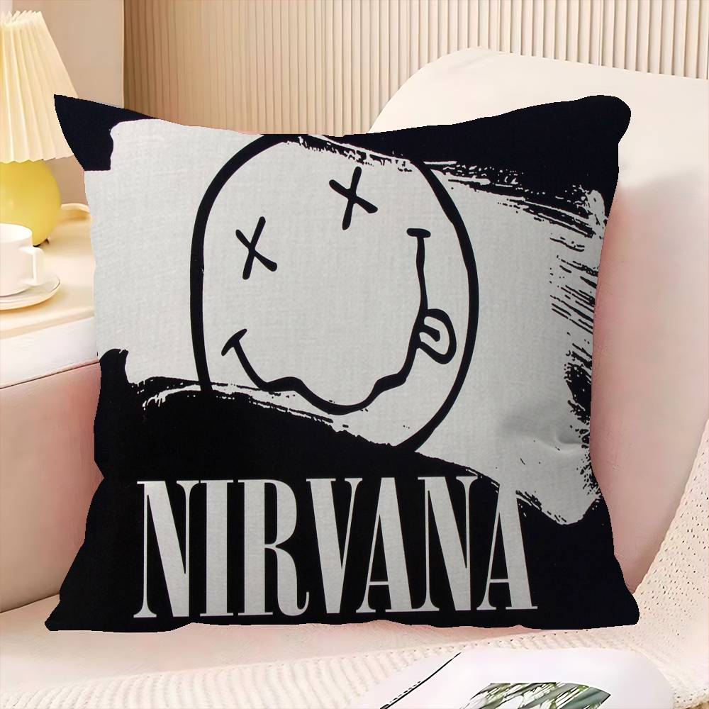 NNirvana American Rock Band Cushion Cover Decorative Pillow Sofa Home Decor Case Pillow Cases