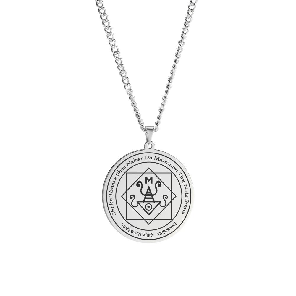 LIKGREAT Mammon Necklace Money Talisman Neckalces Abundance Prosperity Talisman Business Success Jewelry Gift for Men Women