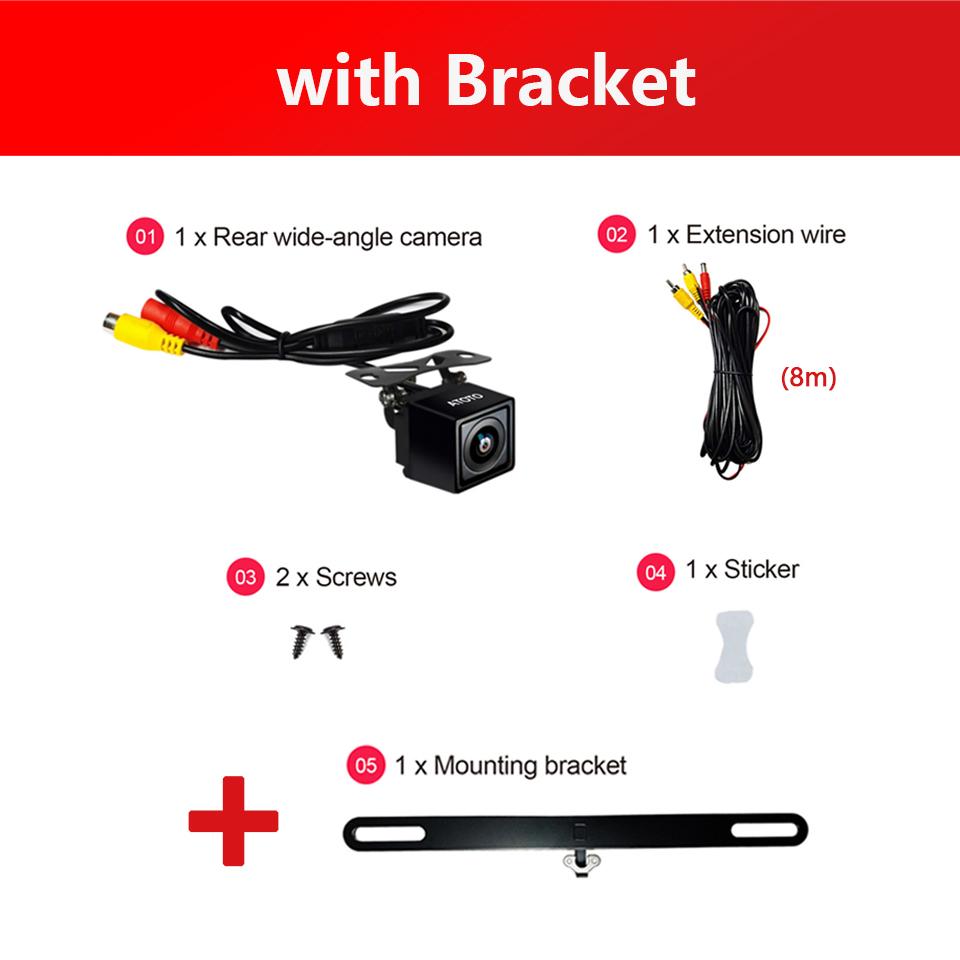 Car Live Rear View Camera 150 Wide Angle 720P HD Rearview Waterproof Wire Back Camera for A5L A6 S8 V10 X10 Head Units HD02LR