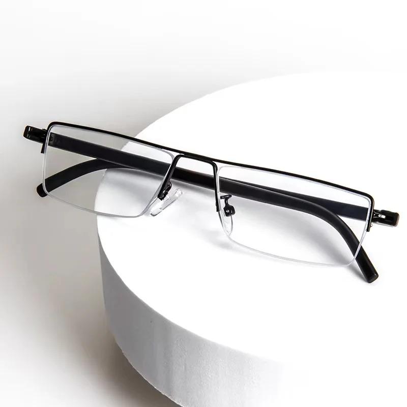 Blaulichtfilter Lesebrille Herren Damen Schwarze Brille Weitsichtigkeit Legierungsrahmen Brillen Mit Etui Dioptrien +1,5+2