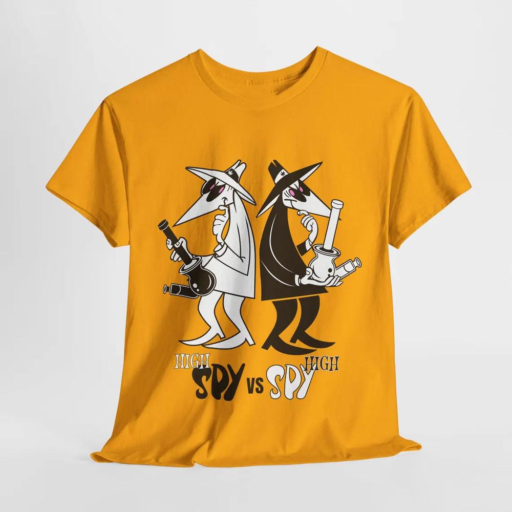 NEW Cartoon Spy vs Spy Short Sleeve Cotton Yellow All Size T Shirt UR689 Unisex T-Shirt XL