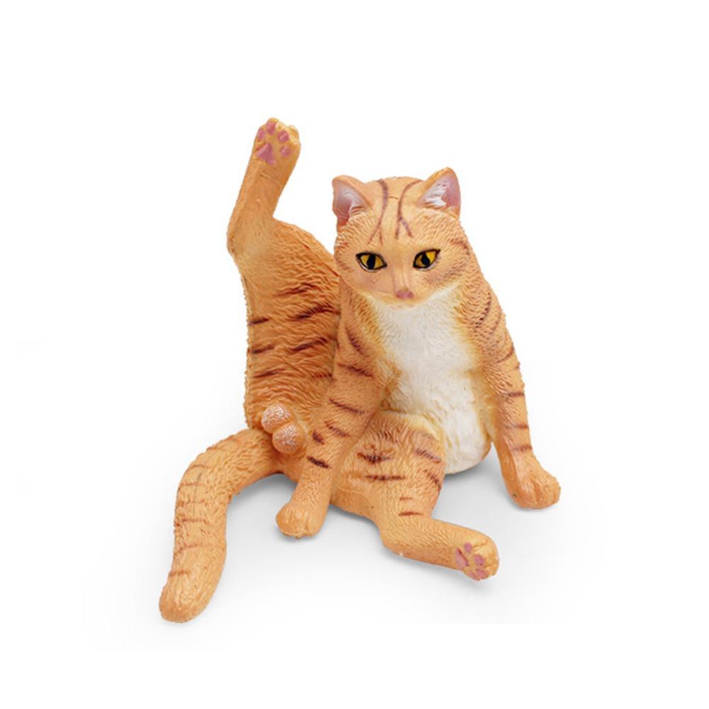 Lifelike Realistic Pet Figurines PVC Cat Action Figures Cat Statue Ornament Kids Doll Toy