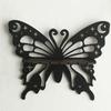 Black Hanging Shelf Crystal Holders Butterfly Shape Wood Cutout Floating Wall Shelves for Bedroom Living Room Decoration