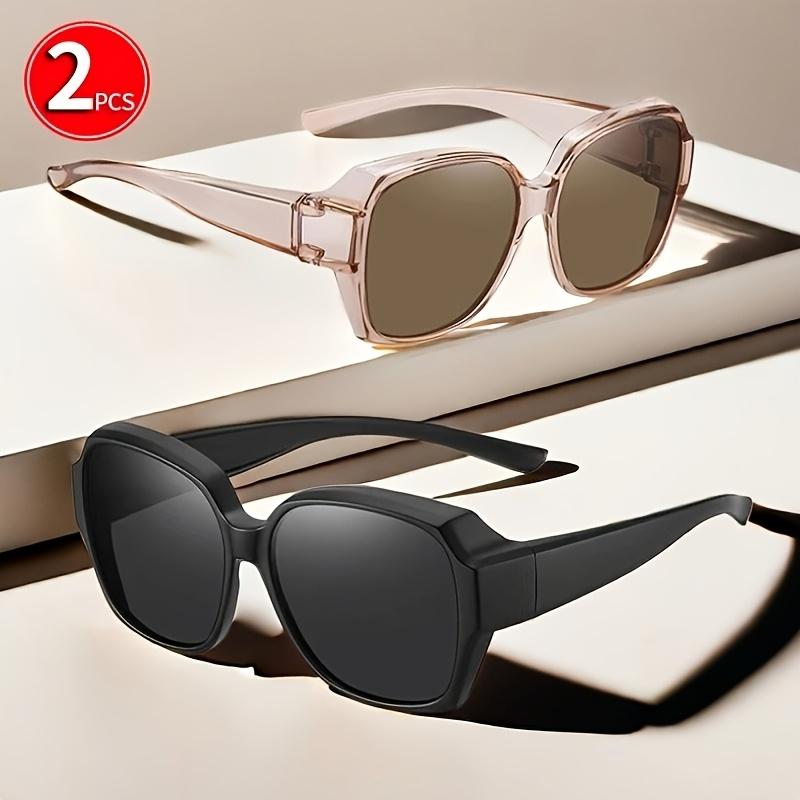 

2 шт. больших винтажных очков, надеваются поверх модных очков, для мужчин и женщин, для вождения и вечеринок, повседневные стильные аксессуары