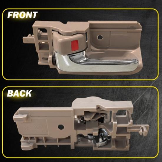 Pair & Interior LH Beige RH Handle Lever Door W/Chrome For Toyota Corolla Matrix