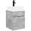 Wall Mounted Washbasin Vanity In Concrete Grey 39 X 41 X 62.5 Cm