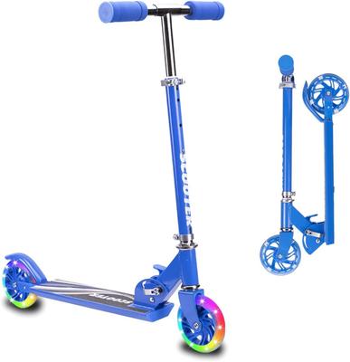 MEE GOO קורקינט לילדים קורקינט לילדים עם גלגלים זוהרים עם רצועה לילדים מגיל 3 ומעלה קורקינט מתקפל 3 גבהים מתכווננים גלגלי PU המתנה הטובה ביותר ל