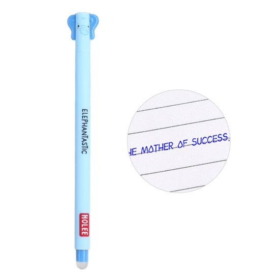 Smazatelná propiska 0,7 mm s černým inkoustem, s měkkým úchopem šetrným k pokožce, roztomilé zvířecí víčka, design s tlačítkem, doplňovatelné tužky, školní potřeby