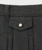 Seteo (W) Wool Blend Pleated Mini Skirt Charcoal