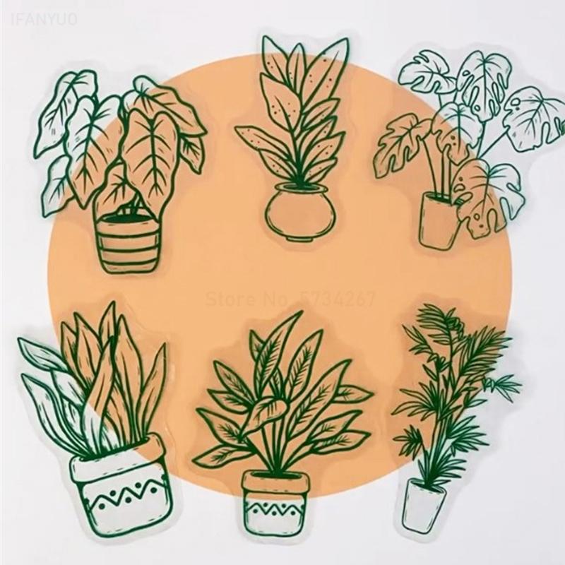 6 Stuks/Set Zonvanger Stickers Bohemen Vlinder Planten Dieren Mandala Lourts Regenboogmaker Statische Raamglas Decoratieve Film