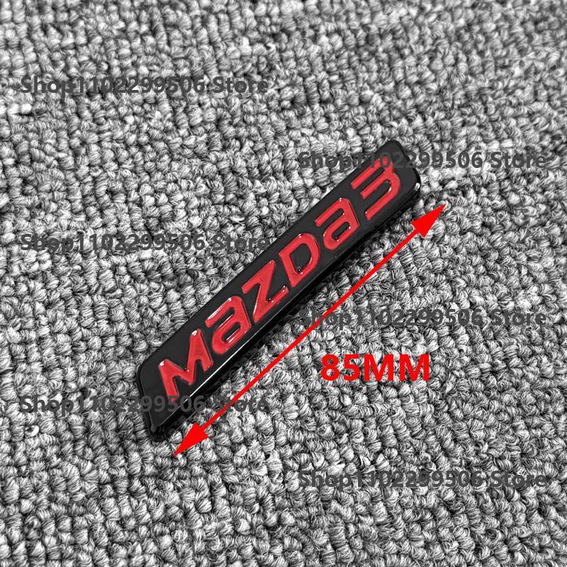 Emblema nero in ABS per Mazda 3 2014-18 hatchback berlina Logo Auto Griglia Anteriore Bagagliaio Portellone Posteriore Badge Decalcomania Modifica Creativa rkwad05