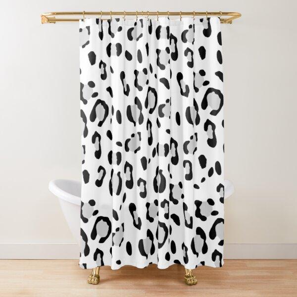 Leopard Print Shower Curtain Brown Bathroom Curtain Wild Safari Animal Powerful Bathroom Set For Men Panthera Bathroom Decor Set