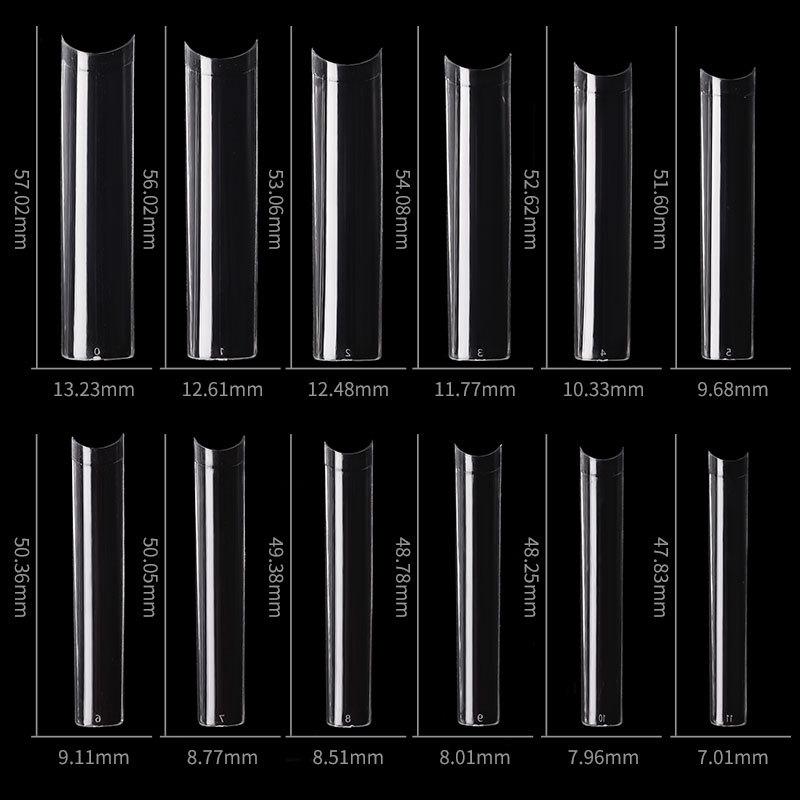 Nail Art Pads 500 Pieces, Transparent Fake Nails, High-Curvature Bags, Water Pipe Nail Patches Are In Stock