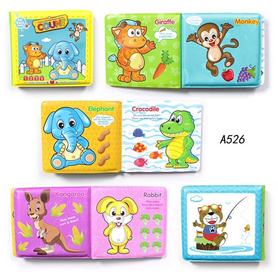 Water Bath Book Bathing Toy Swimming Cognitive Floating Toys for Baby,10 Themes Bath Book Learning Animal Count Sports Toy