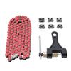 420 Motorcycle Chain 120 Links Steel 6 Master Links Roller Chain Replacement for CRF150 Grom 50ml 70ml 90ml 110ml 125ml