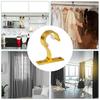 1 Pezzo Staffe Supporto Asta Tenda Soffitto Casa Gancio Installazione Asta Lega di Alluminio Montaggio a Parete Clip Fissaggio Traversa Spessa