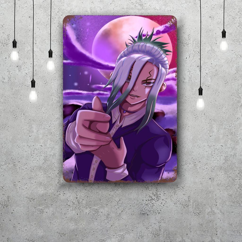 dr stone manga eng anime Decor Poster Vintage Tin Sign Metal Sign Decorative Plaque for Pub Bar Man Cave Club Wall Decoration