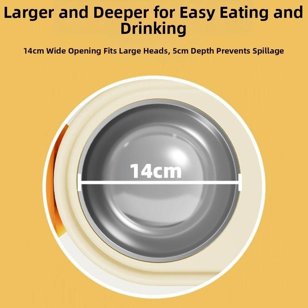 Rotatable Pet High Footed Bowl Double Bowls Adjustable Height Elevated Pet Feeder Bowl Stable Detachable Pet Food Dispenser