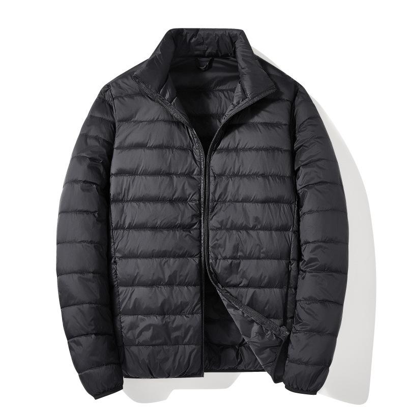 

2024 Winter Lightweight Multicolor Running Jacket with Stand Collar 3XL чорний