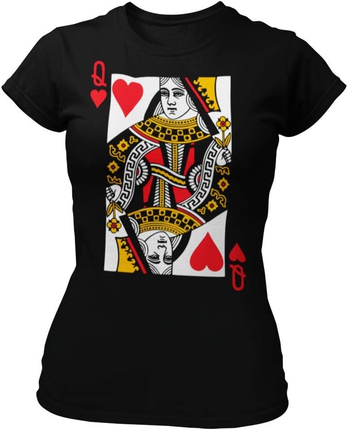 Queen of Hearts Playing Card Graphic T-shirt