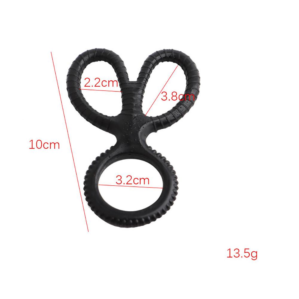 Soft Skin-safe Silicone Scissor Shaped Double Loop Intimate Accessory for Couples Reusable Washable Flexible Comfort Wearable
