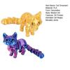 Yousheng 2Pcs 3D Printed Cat Figurine Movable Joints Cat Figure Articulated Animal Model Fidget Toy Home Office Bookshelf Desktop Decoration Ornament