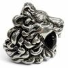 Excellent GUCCI Ring Lion head Silver black Colored stone mens Used