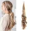 Synthetic Ponytail Extensions False Hair Tail for Women Flextail 26inch Length Blonde Ponytail Hairpieces For Women Daily Use