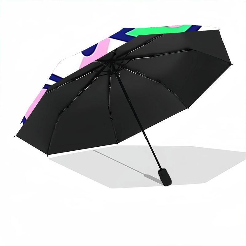 1pc Keroppi Frog Automatic Folding Umbrella - Portable 3-Fold Design with Iron Frame, Perfect for Outdoor Use, Festive Gifts, Travel, Daily Use, Suita
