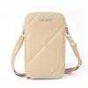 Baellerry Women's Cell Phone Bag Japanese and Korean Style Vertical Double Layer Single Shoulder Bag Fashion Zipper Crossbody Bag