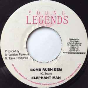 

7inch Record ELEPHANT MAN - Bomb Rush Dem NONE Young Legends Jamaica Reggae, Ska & Dub Used