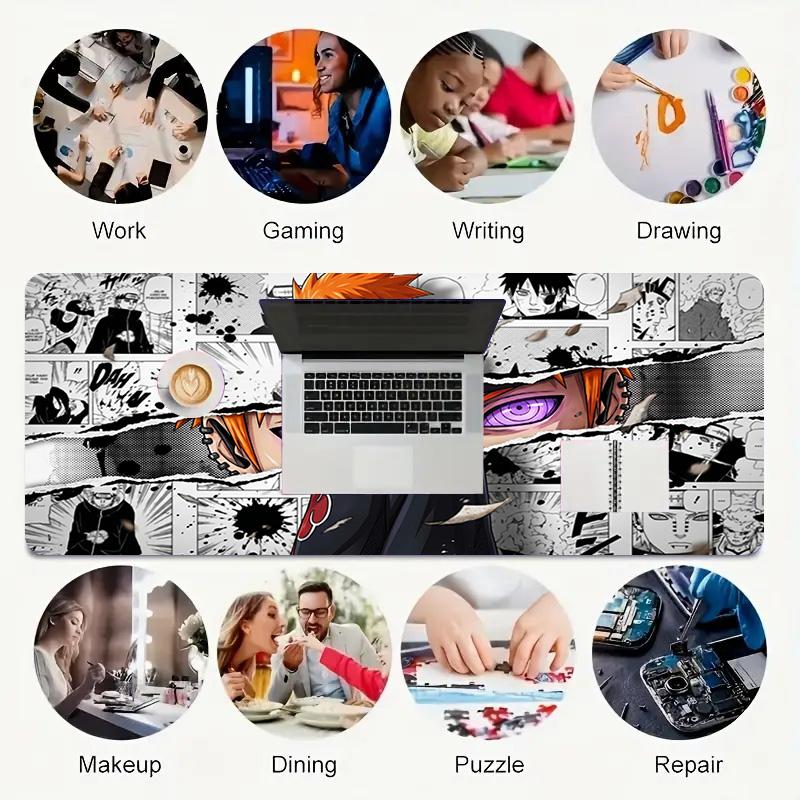 Bleach Manga Xl Gaming Mouse Pad Nonslip Rubber Base Stitched Edge Waterproof Desk Mat For Pc Laptop Gamer Office Computer Accessories C929240