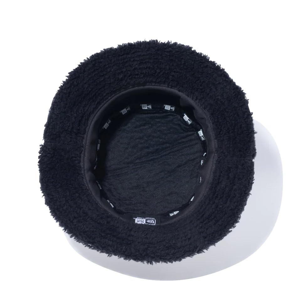 New Era Bucket Mink Solid Size BUCKET01 MINK FLEECE BLK SIL Hat, Fleece, Black, S/M,