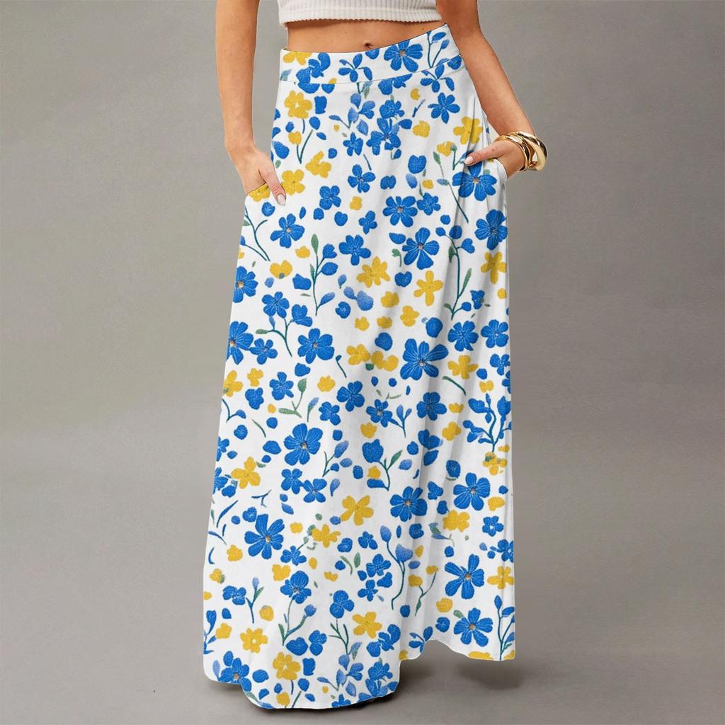 Women's Flowing Maxi Dress Regular Casual Summer Floral Print Bohemian  Skirt