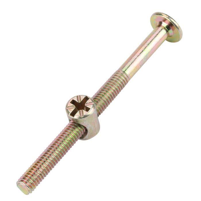 Vis et écrous - EJ.LIFE - Lot de 10 - Acier au carbone - Résistants à la corrosion - Tête hexagonale