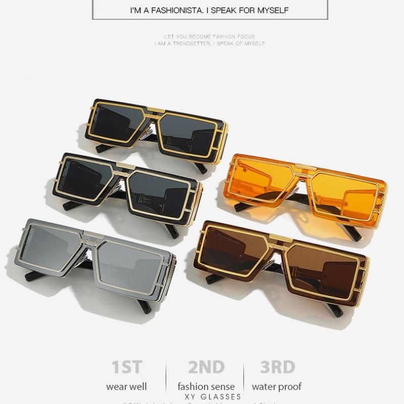 Non-polarized Square Sunglass Men Vintage Luxury Sunglasses Women Fashion Glasses