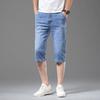 Summer Thin Denim Shorts Men's Straight Loose Mid-pants 7-crop Jeans 7-crop Trousers