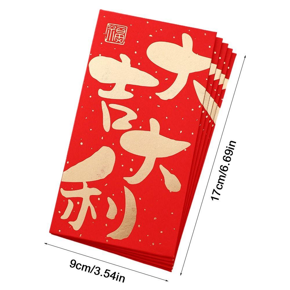 10 Pieces Chinese Style Red Packets 17*9cm Cash Gift Envelopes Red Envelopes Festival Celebration