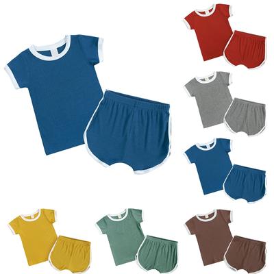 Summer Children's Wear Children's Baby 2-piece Children's Home Short-sleeved Shorts Set