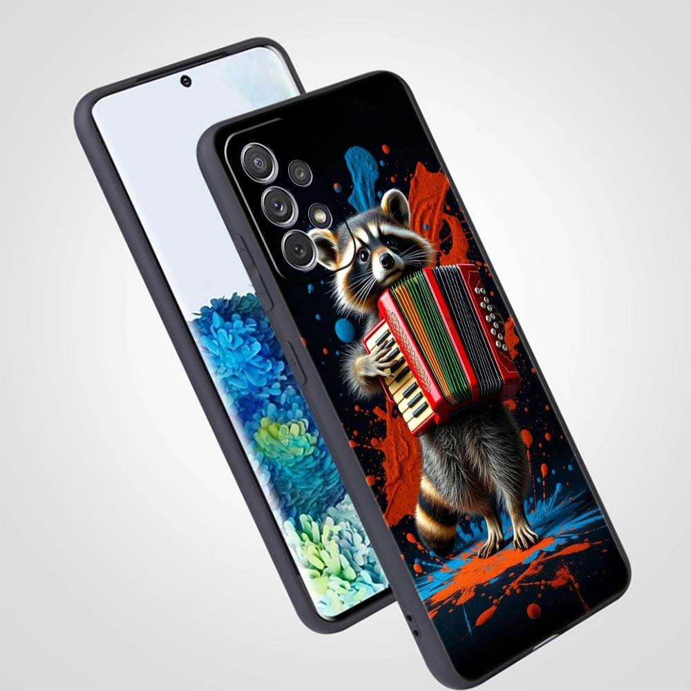 Mapache Phone Case for Samsung Galaxy A55 A35 A17 A07 A15 A13 A25 A51 A71 A72 A73 A32 A52 A52S A41 5G Soft TPU Shell Fundas Bags