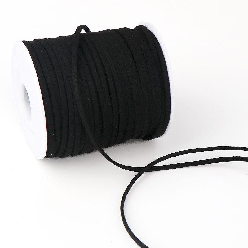2mm Faux Leather Cord for Flower Bouquet Wrapping - Velvet Gift Ribbon for Florist DIY Projects, Large Roll
