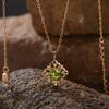Inel de comoară natural colorat High Sense Light Luxury placat cu argint sterling S925 aurit 18K Inel pentru degetul arătător Bijuterii de nișă Femei