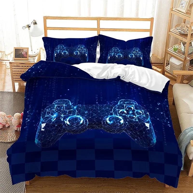 Gamepad Duvet Cover Gamer Bedding Set King For Boys Girls Teen Video Games Quilt Cover Microfiber 3D Gaming Controller Bed Sets