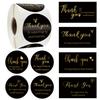 50/500PCS Black Thank You Stickers For Business Decor Thank You For Supporting My Small Business Card Packing Seal Label