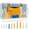 350Pcs Gypsum Board Expansion Screw Set Self-Tapping Anchor Screw Kit With Screw Box For Home Improvement