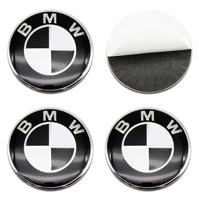 4Pcs Classic Blue White Car Wheel Center Hub Cap Sticker Emblem Badge Decal For BMW E46 E90 F10 F30 G20 X3 X5 50th Anniversary