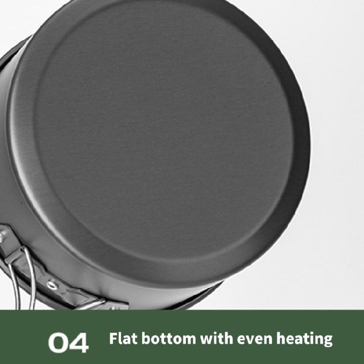 Outdoor NonStick Camping Cookware with Lid Outdoor Cooking Pots Portable Cooking Utensils for Outdoor Camping Picnic